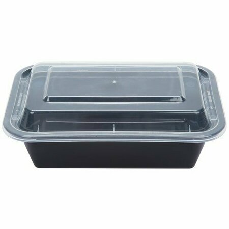 KARIOUT Tripak 7x5x2 Microwaveable Container Black Base4 oz, 150PK MT6240B